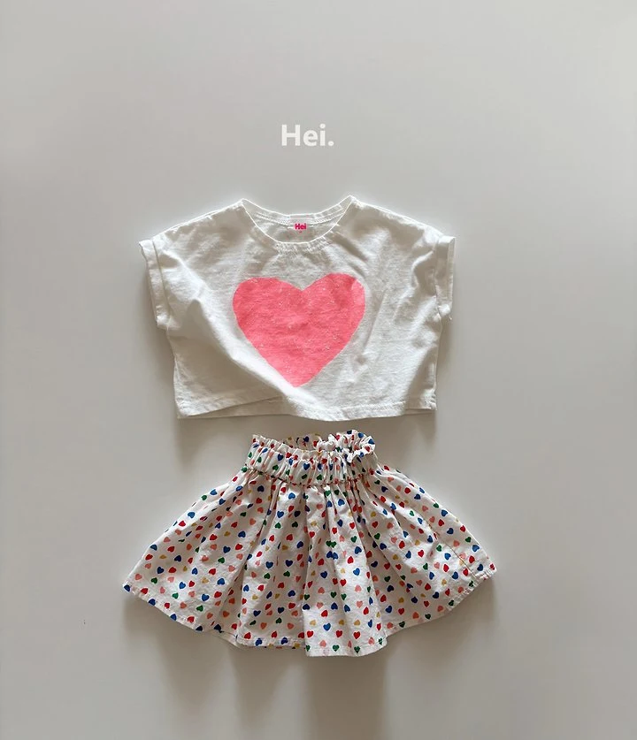 Hei - Korean Children Fashion - #prettylittlegirls - Heart Tee - 8