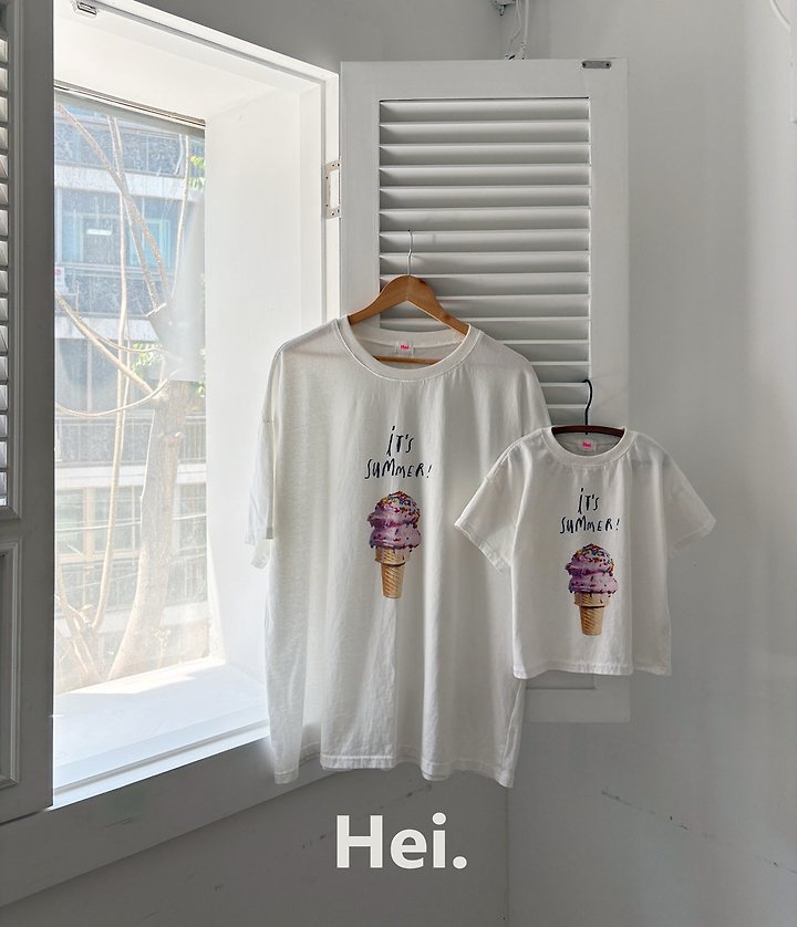 Hei - Korean Women Fashion - #momslook - Ice Cream Tee