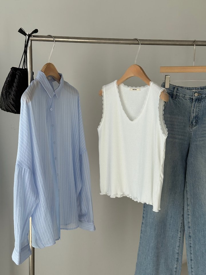 Heize - Korean Women Fashion - #momslook - Rena Sleeveless Tee - 12