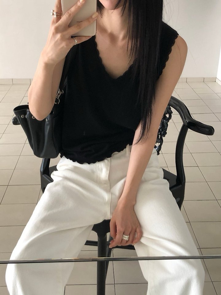 Heize - Korean Women Fashion - #momslook - Rena Sleeveless Tee - 6