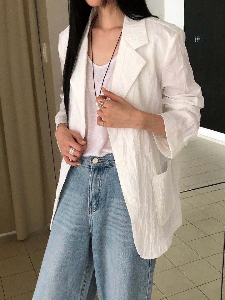 Heize - Korean Women Fashion - #womensfashion - Wrinkle Jacket - 4