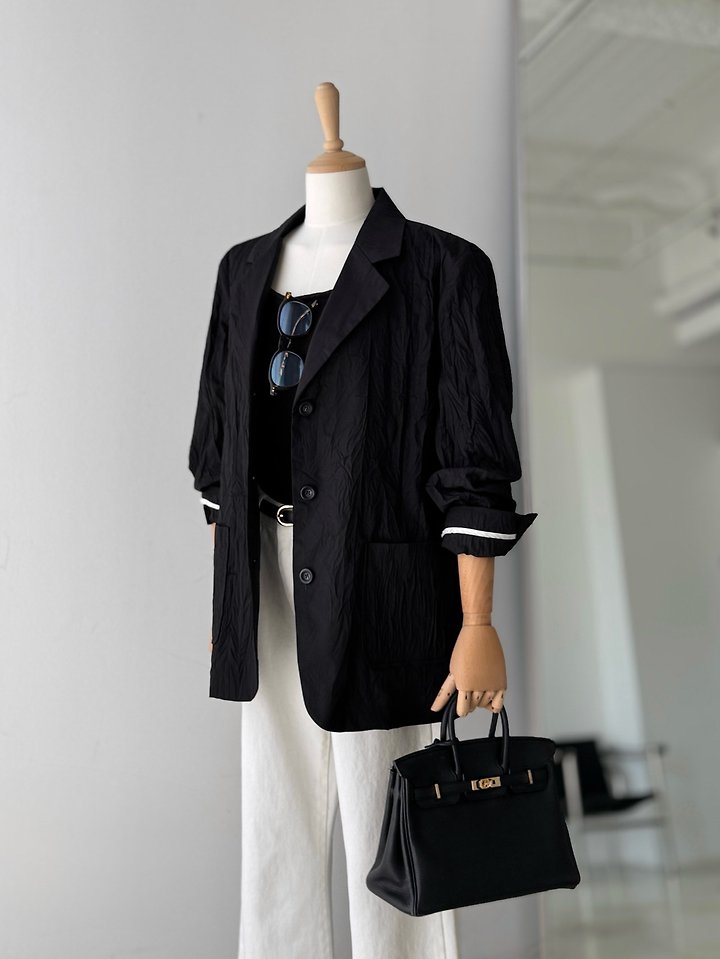 Heize - Korean Women Fashion - #momslook - Wrinkle Jacket - 8
