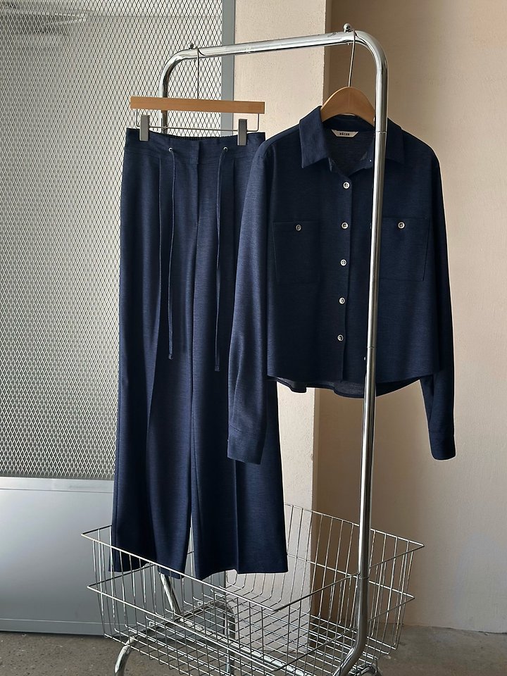 Heize - Korean Women Fashion - #momslook - Denim Banding Pants - 10