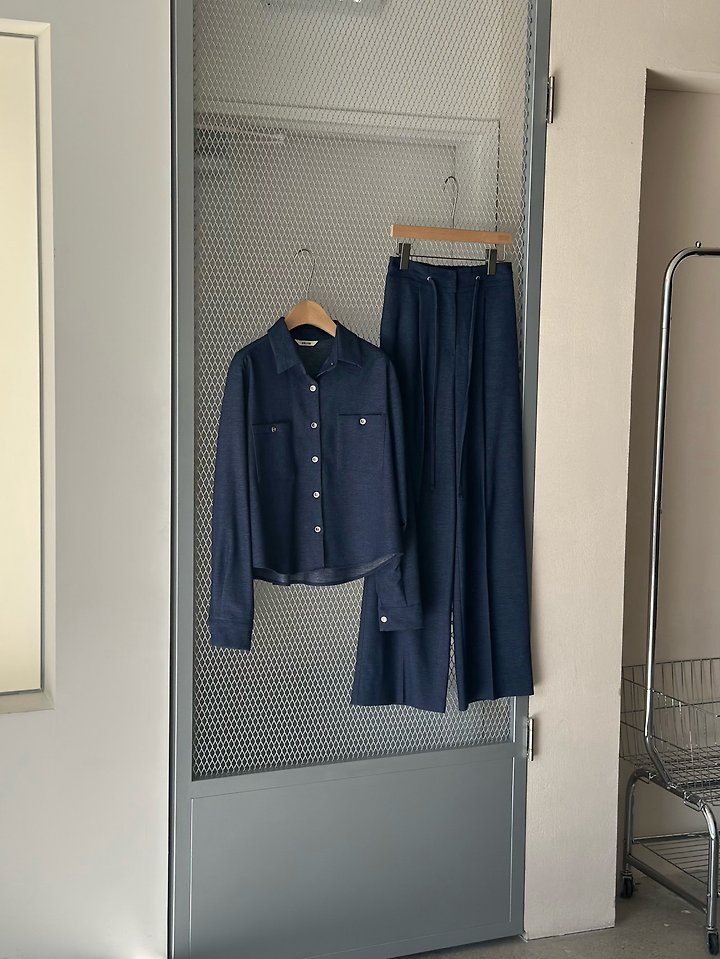 Heize - Korean Women Fashion - #momslook - Denim Banding Pants - 11