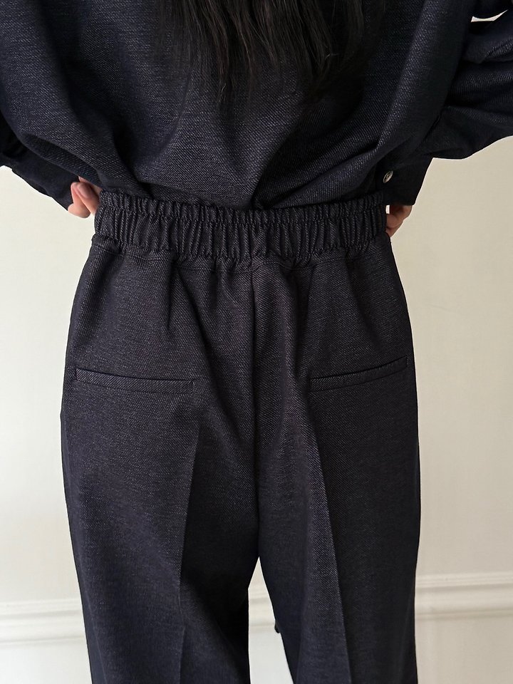 Heize - Korean Women Fashion - #womensfashion - Denim Banding Pants - 4