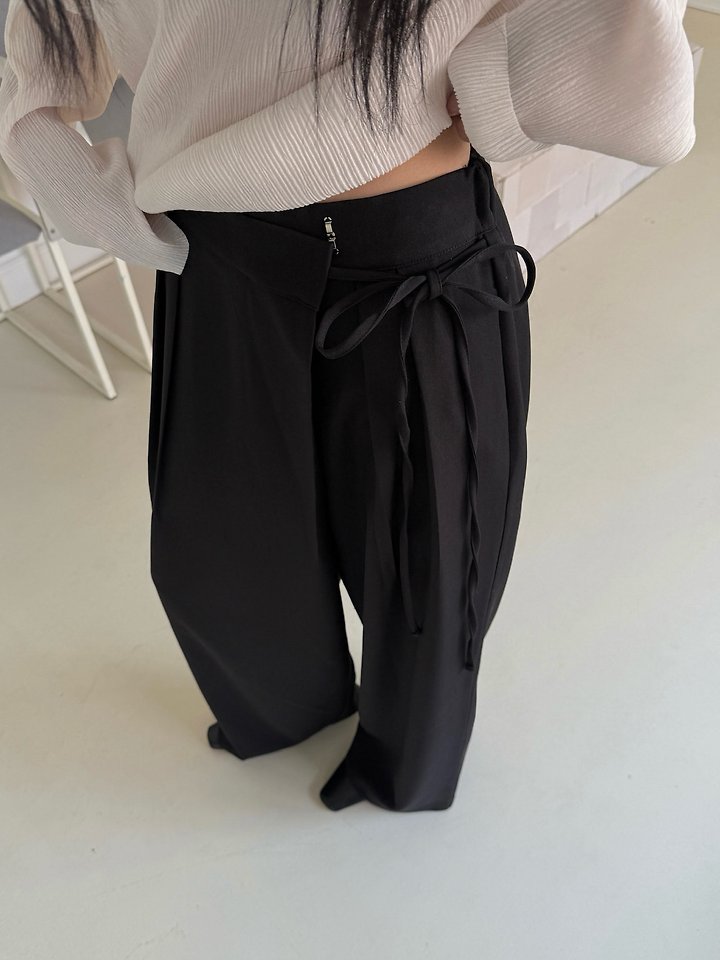 Heize - Korean Women Fashion - #womensfashion - Wrap Banding Pants - 4