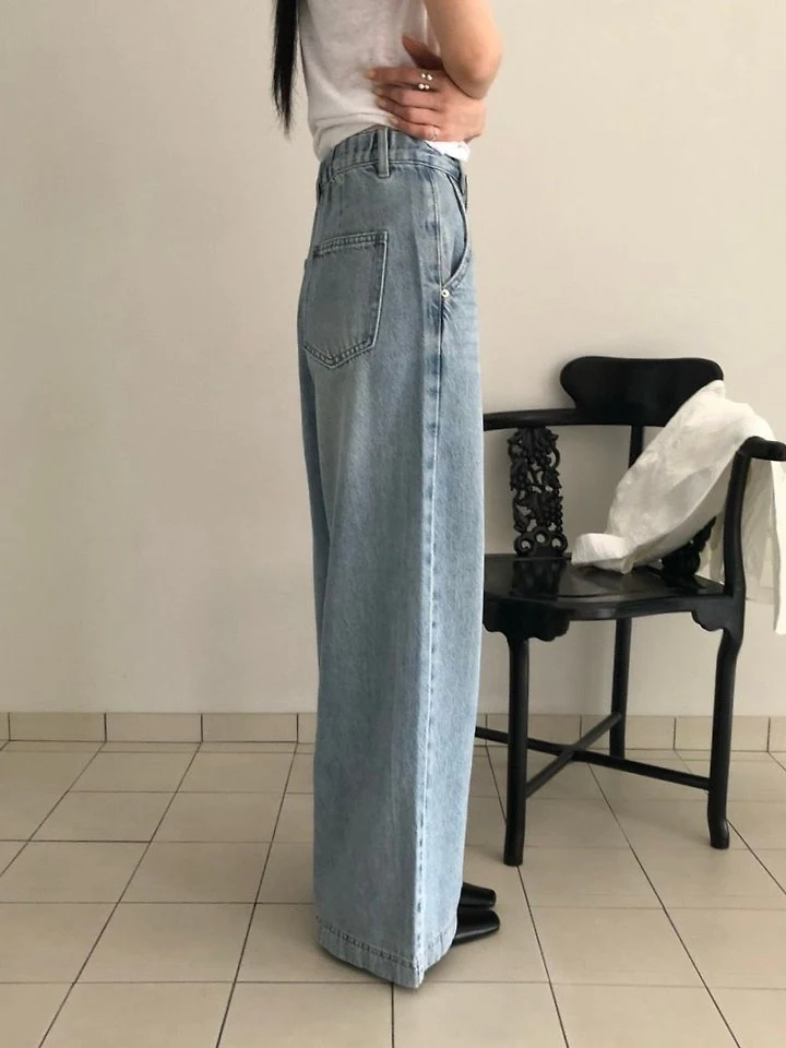 Heize - Korean Women Fashion - #momslook - Blossom Denim Pants - 5