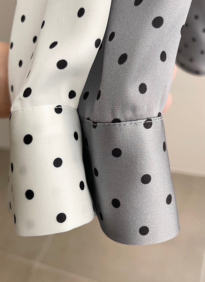 Heize - Korean Women Fashion - #momslook - Dot Blouse - 12