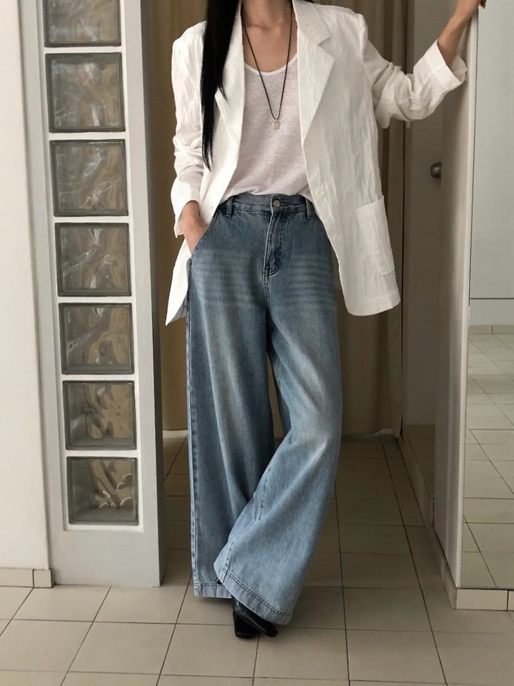 Heize - Korean Women Fashion - #pursuepretty - Blossom Denim Pants - 9