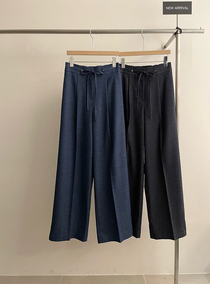Heize - Korean Women Fashion - #womensfashion - Denim Banding Pants
