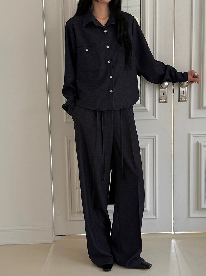 Heize - Korean Women Fashion - #womensfashion - Denim Banding Pants - 7