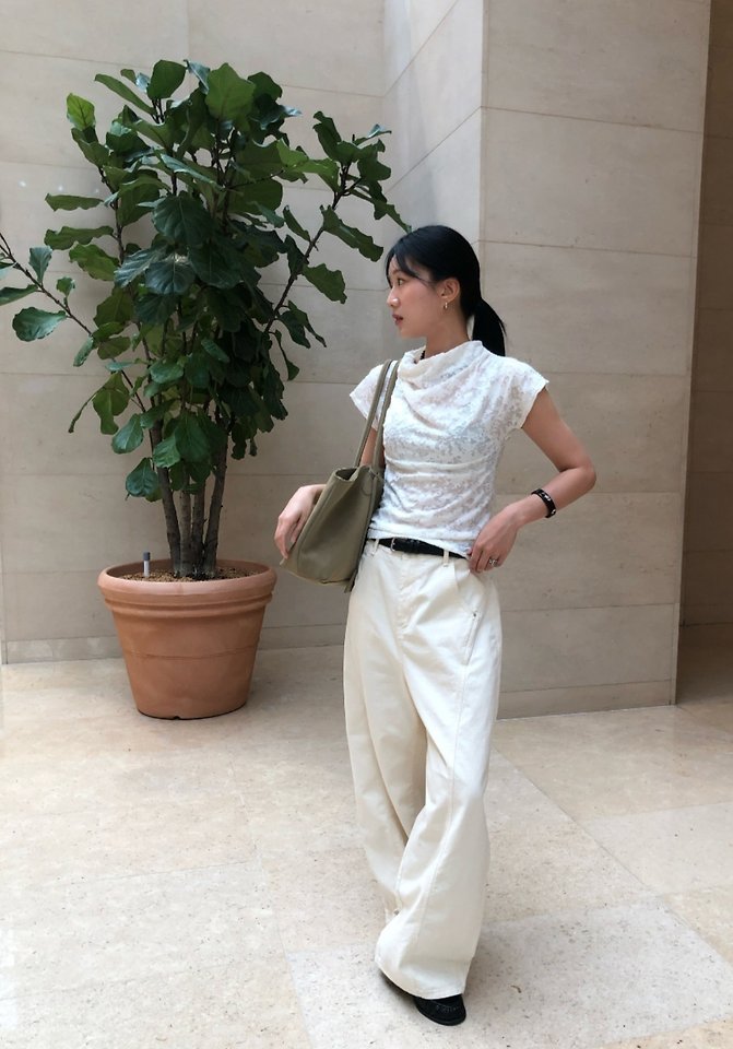 I'm here - Korean Women Fashion - #momslook - 648 Seam Balloon Curved Jeans - 8