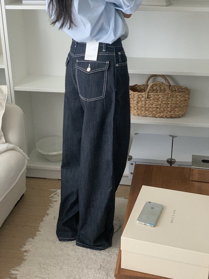 I'm here - Korean Women Fashion - #momslook - 915 Non-Fade Hooda Pocket Denim Pants