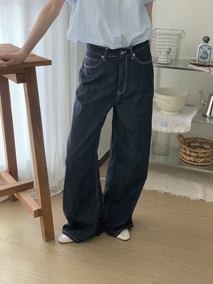 I'm here - Korean Women Fashion - #momslook - 915 Non-Fade Hooda Pocket Denim Pants - 3