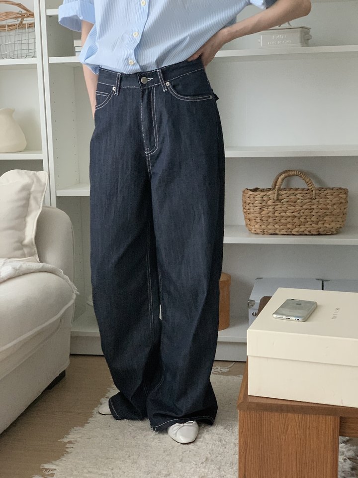 I'm here - Korean Women Fashion - #momslook - 915 Non-Fade Hooda Pocket Denim Pants - 5