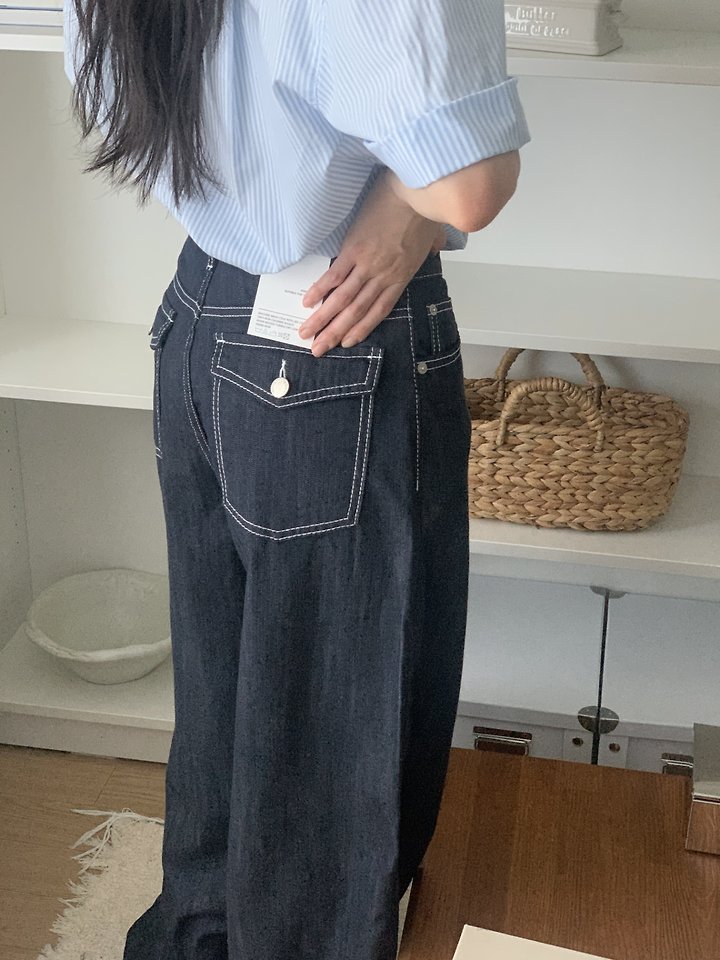 I'm here - Korean Women Fashion - #momslook - 915 Non-Fade Hooda Pocket Denim Pants - 9
