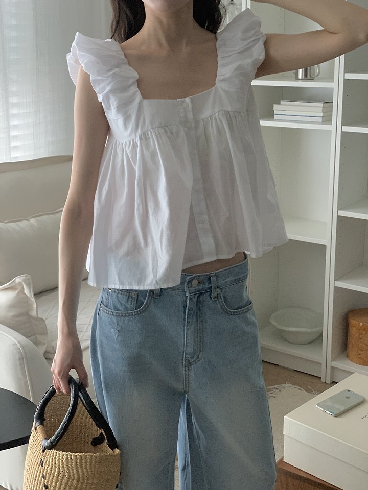 I'm here - Korean Women Fashion - #momslook - 914 Light Blue Curved Denim Pants - 12