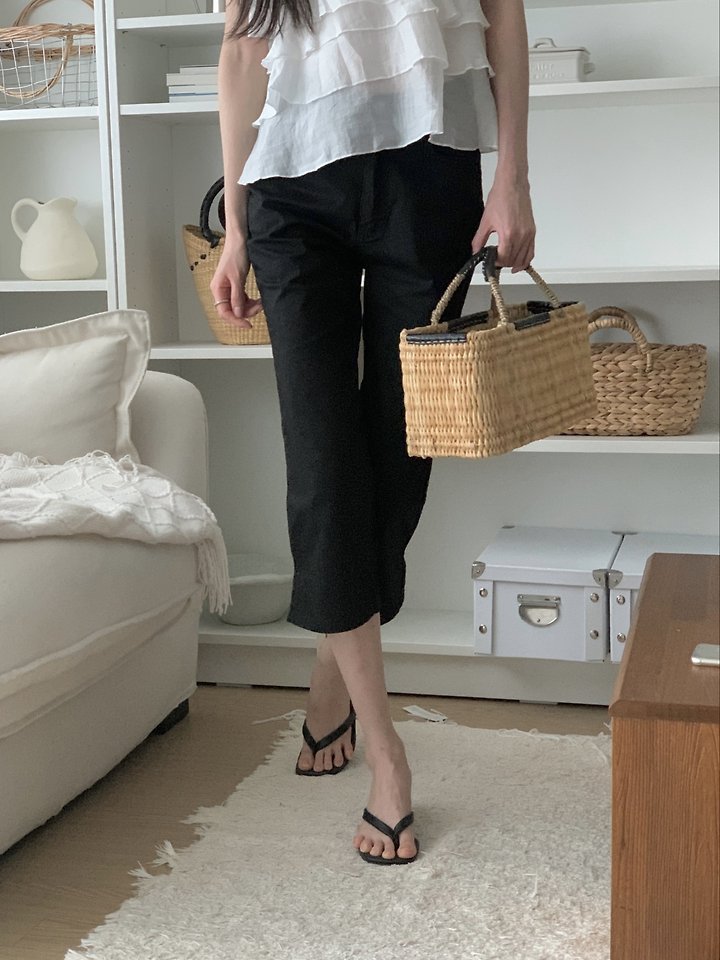 I'm here - Korean Women Fashion - #womensfashion - 650 Cool Span Capri Pants - 4