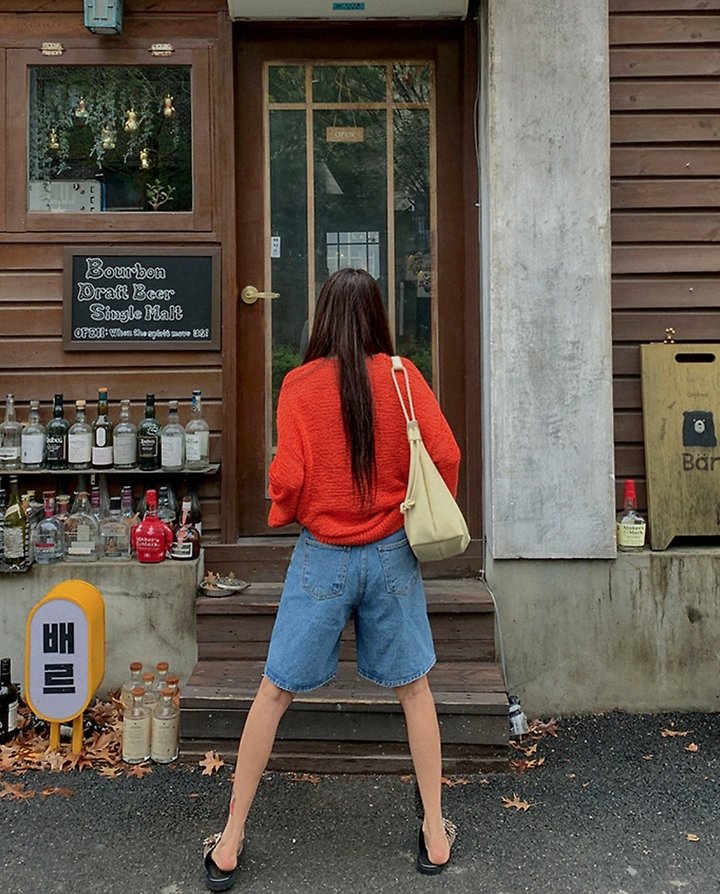 I'm here - Korean Women Fashion - #shopsmall - 312 Denim Shorts - 5