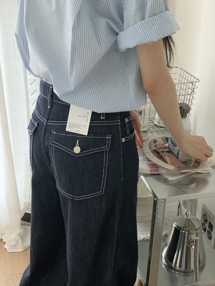 I'm here - Korean Women Fashion - #momslook - 915 Non-Fade Hooda Pocket Denim Pants - 4