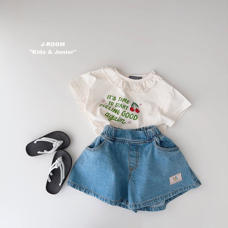 J-Room - Korean Children Fashion - #childofig - Label Denim Skort - 7