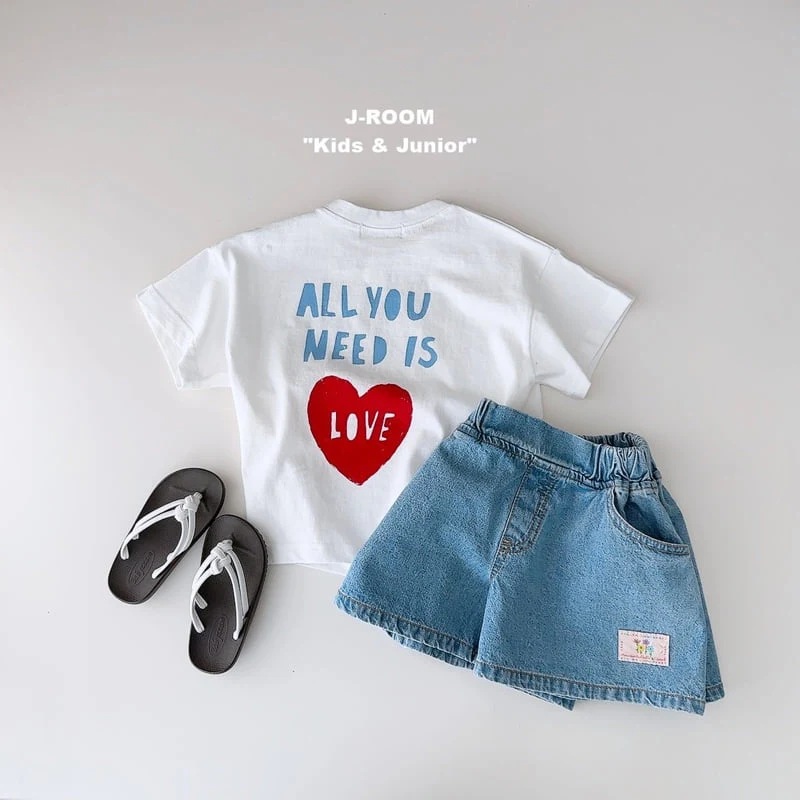 J-Room - Korean Children Fashion - #childrensboutique - Label Denim Skort - 8