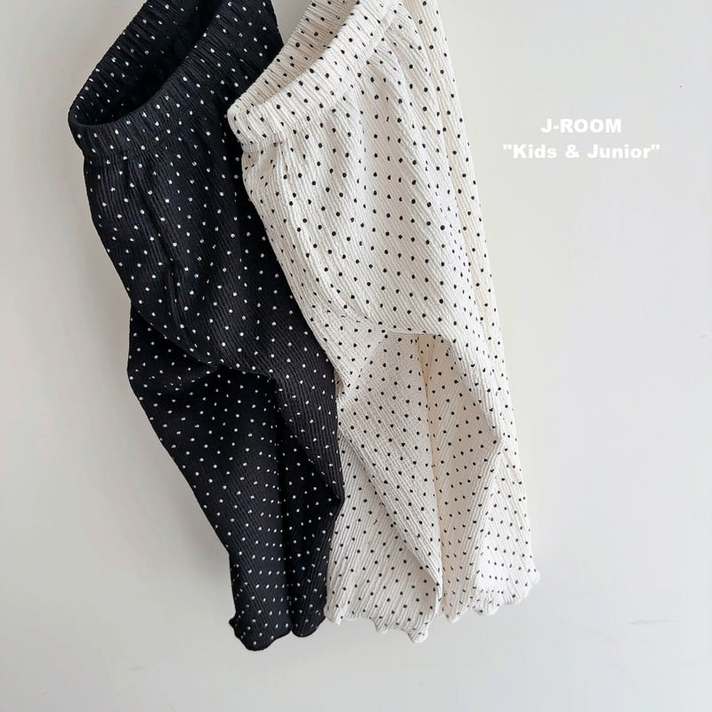 J-Room - Korean Children Fashion - #designkidswear - Dot Pleats Wide Pants - 3