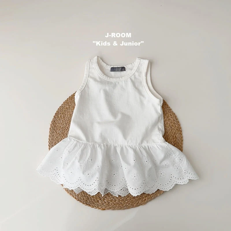 J-Room - Korean Children Fashion - #designkidswear - Punching Lace Sleeveless Top