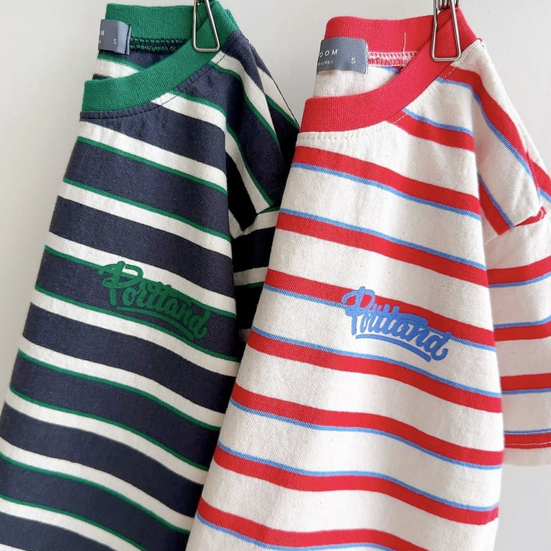 J-Room - Korean Children Fashion - #designkidswear - Portland Stripe Tee - 4