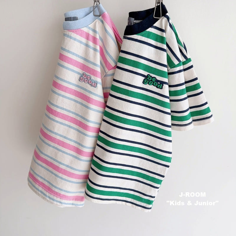 J-Room - Korean Children Fashion - #discoveringself - Bling Stripe Short Sleeve Tee - 3