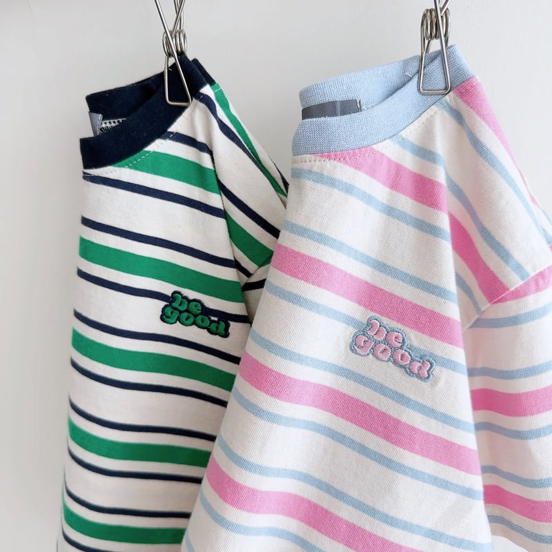 J-Room - Korean Children Fashion - #discoveringself - Bling Stripe Short Sleeve Tee - 4