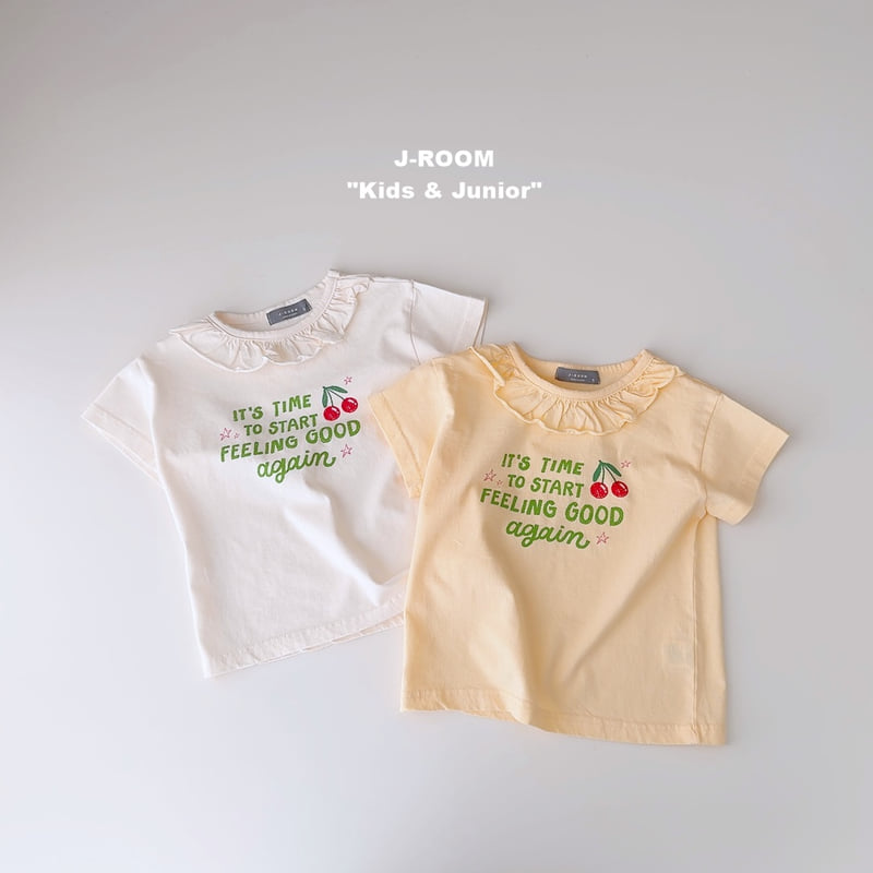 J-Room - Korean Children Fashion - #fashionkids - Cherry Frill Tee - 5