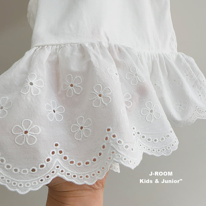 J-Room - Korean Children Fashion - #fashionkids - Punching Lace Sleeveless Top - 3