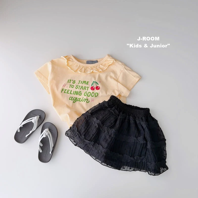 J-Room - Korean Children Fashion - #kidzfashiontrend - Cherry Frill Tee - 8