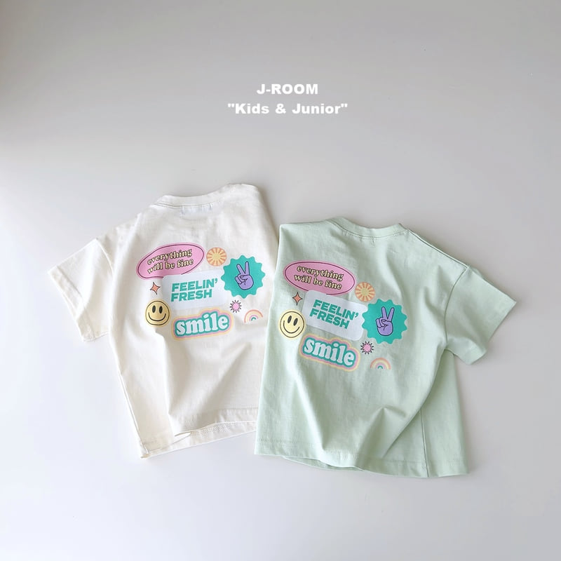 J-Room - Korean Children Fashion - #kidsstore - Fresh Front Back Print Tee - 4
