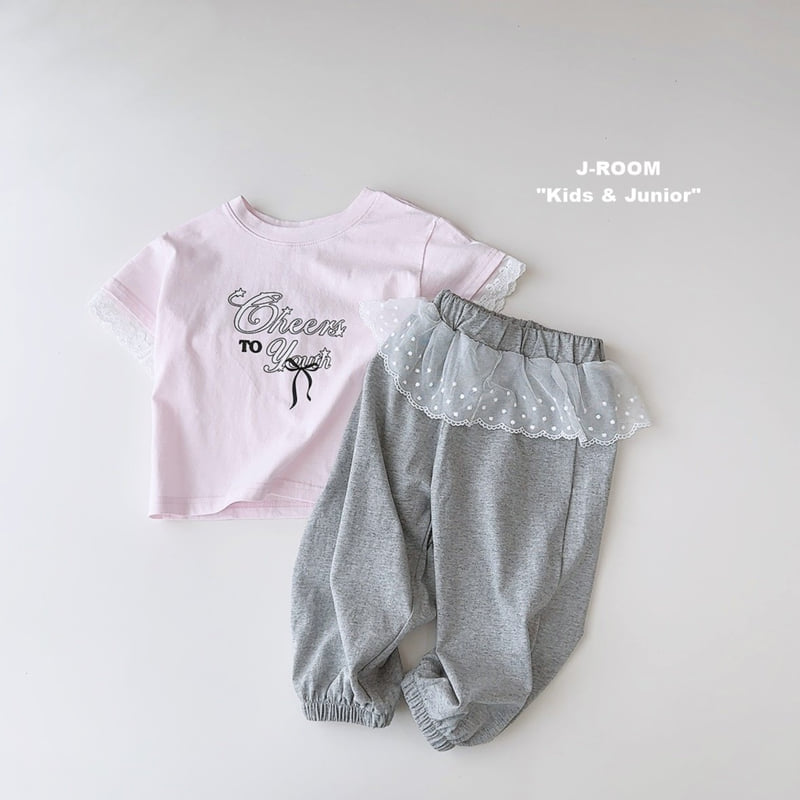 J-Room - Korean Children Fashion - #littlefashionista - Sleeve Lace Short Sleeve Tee - 7