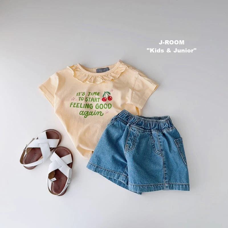 J-Room - Korean Children Fashion - #littlefashionista - Cherry Frill Tee - 10