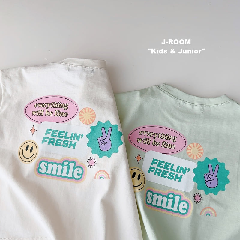 J-Room - Korean Children Fashion - #littlefashionista - Fresh Front Back Print Tee - 6