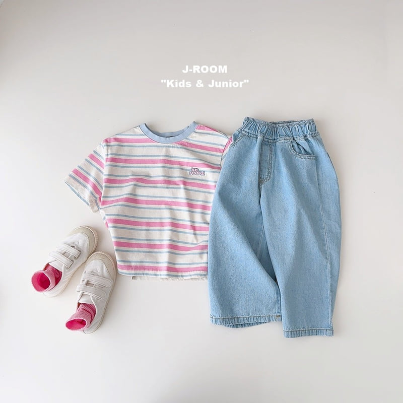 J-Room - Korean Children Fashion - #magicofchildhood - Bling Stripe Short Sleeve Tee - 10
