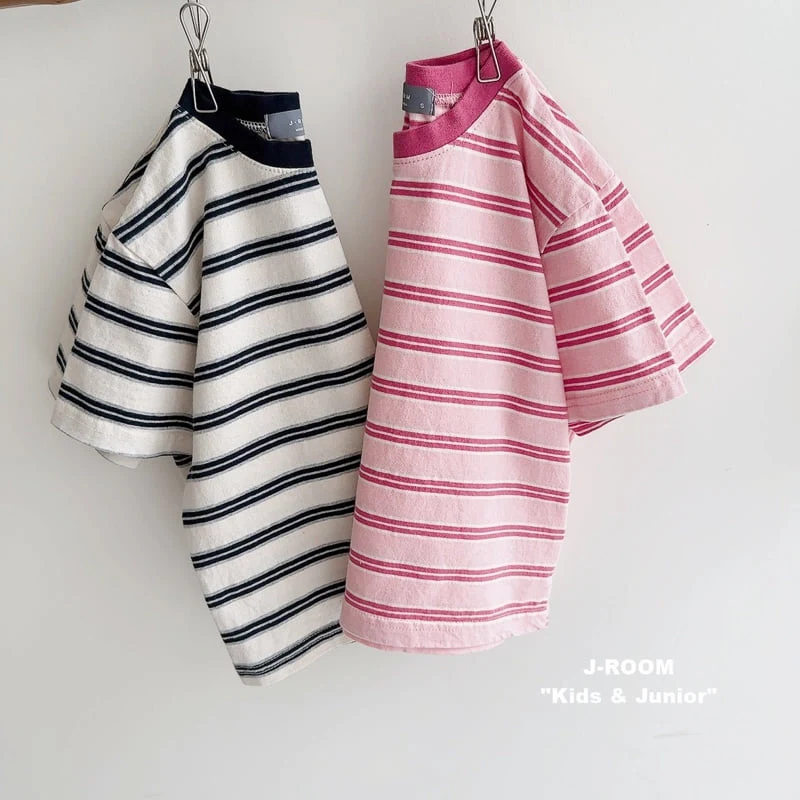 J-Room - Korean Children Fashion - #littlefashionista - Marine Stripe Tee - 4