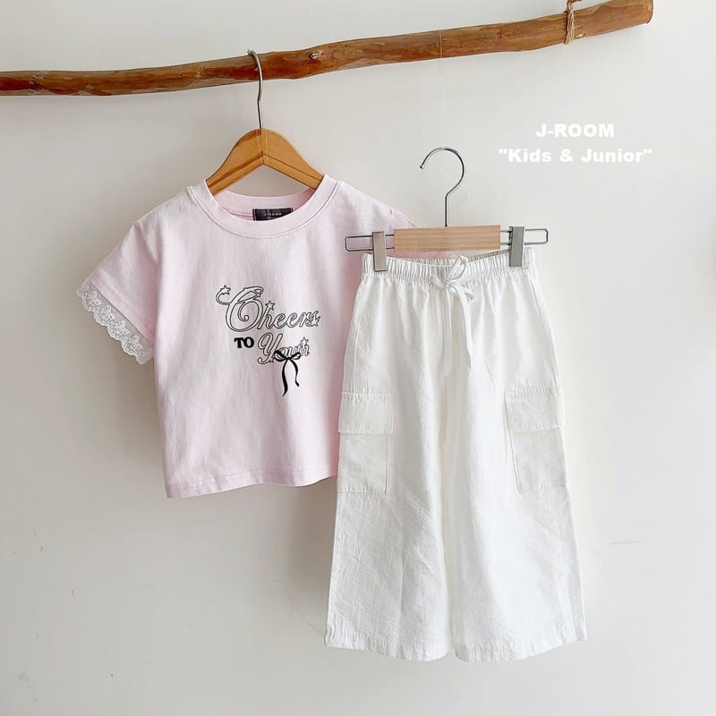 J-Room - Korean Children Fashion - #minifashionista - Sleeve Lace Short Sleeve Tee - 9