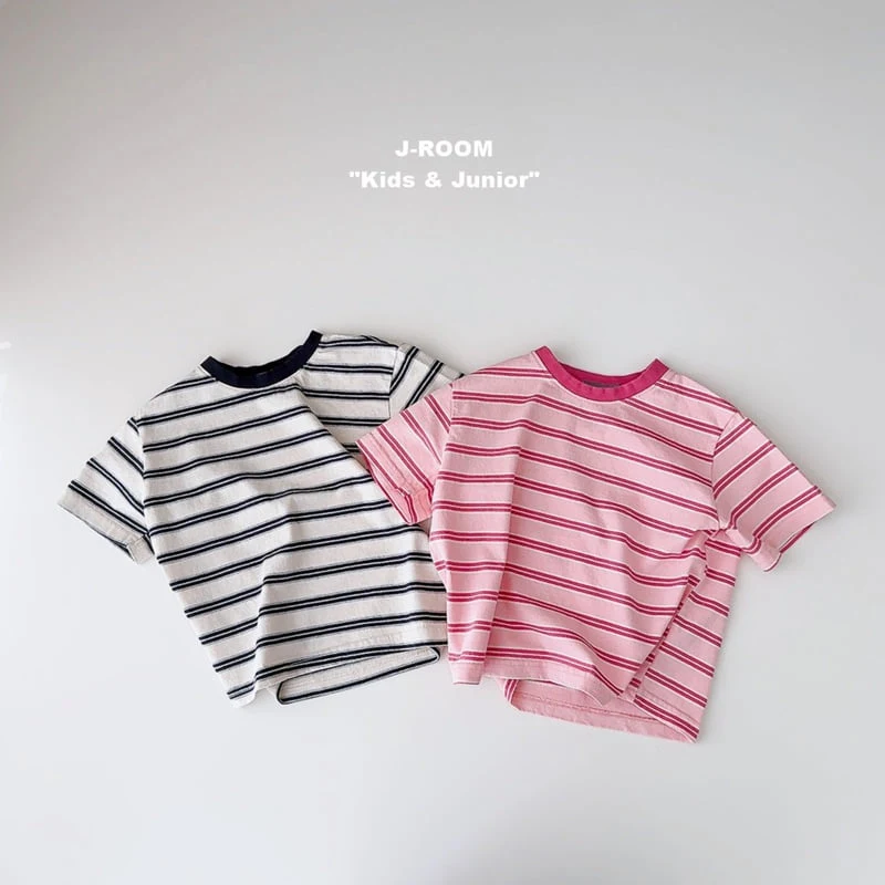 J-Room - Korean Children Fashion - #minifashionista - Marine Stripe Tee - 5
