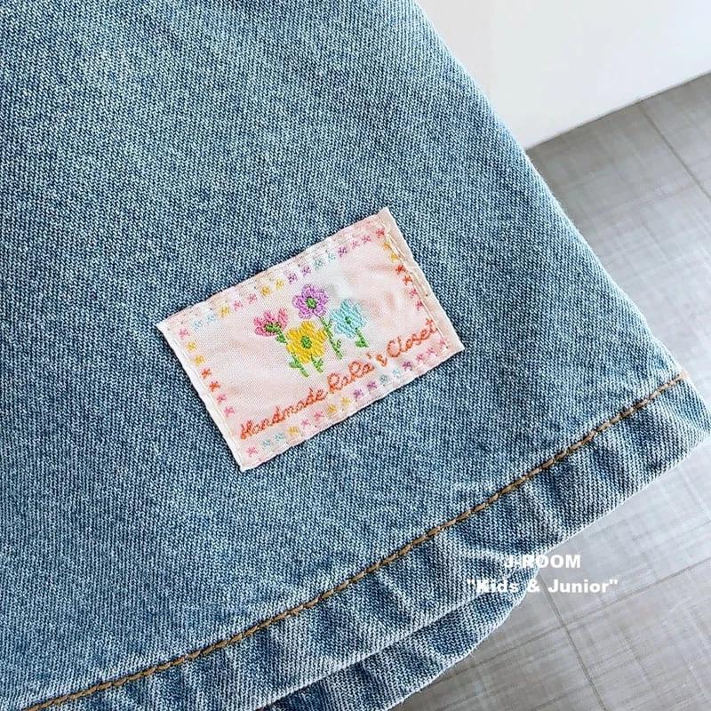 J-Room - Korean Children Fashion - #magicofchildhood - Label Denim Skort - 4