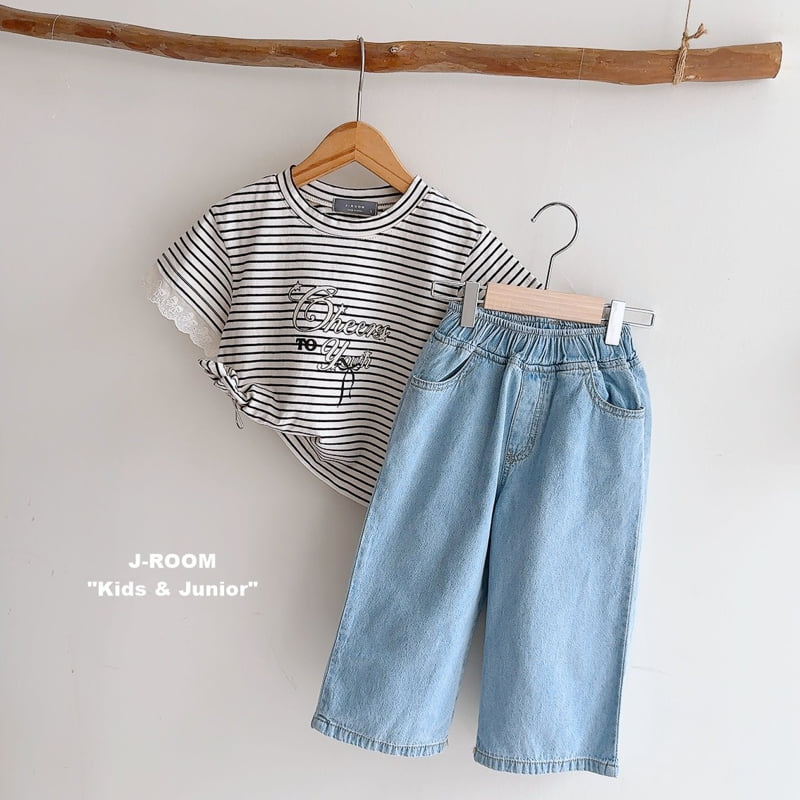 J-Room - Korean Children Fashion - #prettylittlegirls - Sleeve Lace Short Sleeve Tee - 10