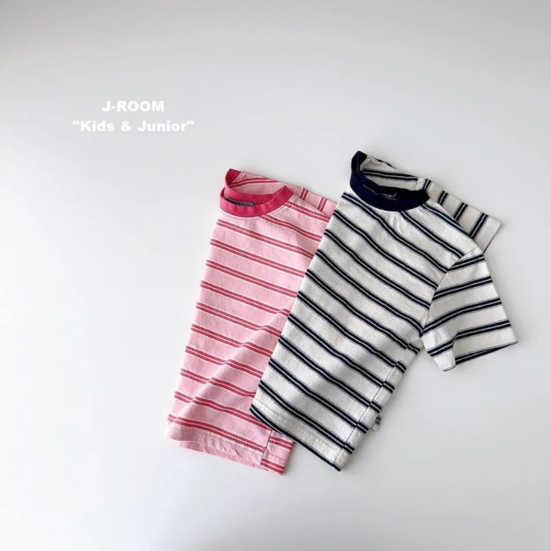 J-Room - Korean Children Fashion - #prettylittlegirls - Marine Stripe Tee - 6