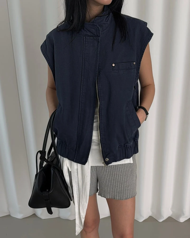 Jade Market - Korean Women Fashion - #momslook - Signature Vest - 5