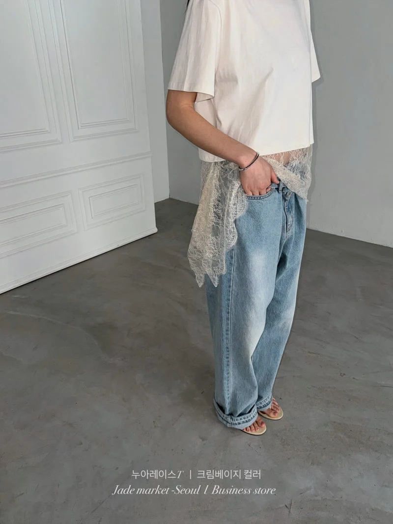Jade Market - Korean Women Fashion - #momslook - Noir Lace Tee - 10