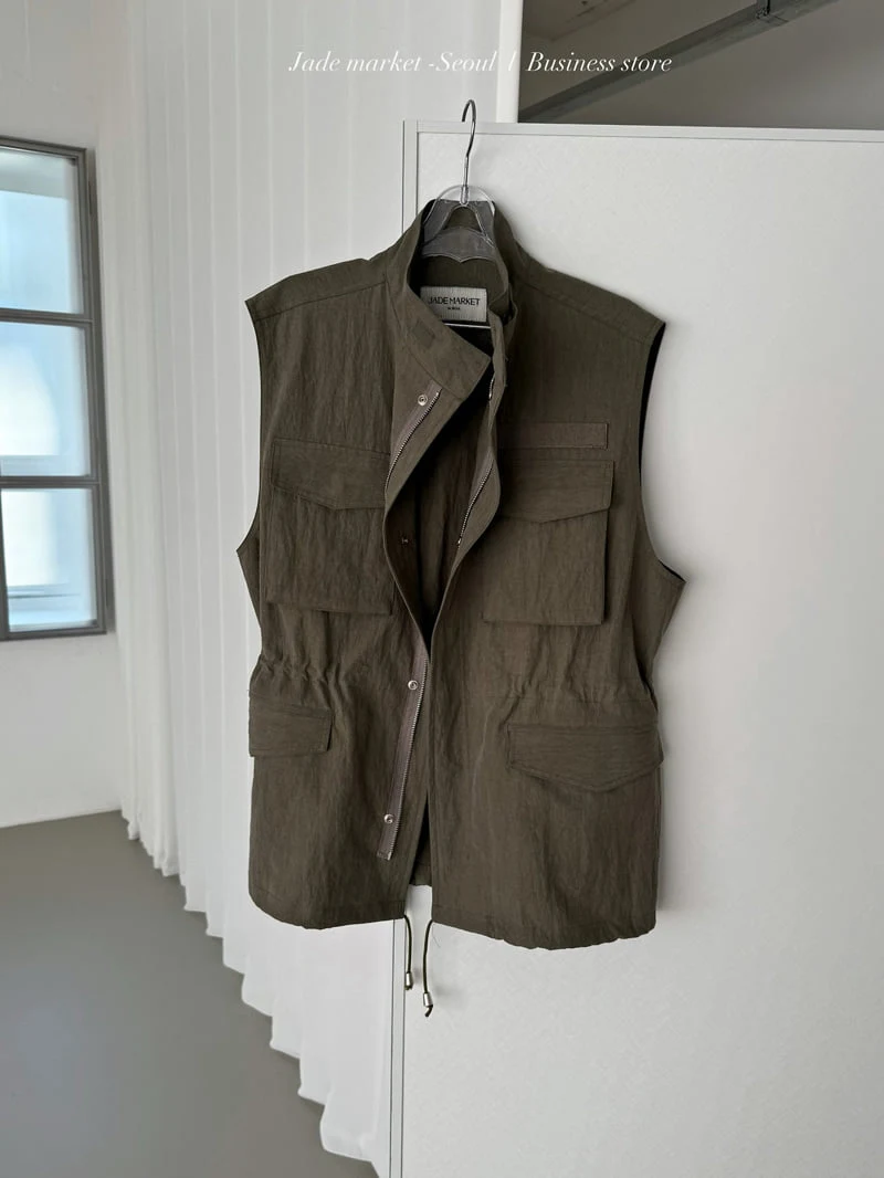 Jade Market - Korean Women Fashion - #momslook - Sand Pocket Vest - 7