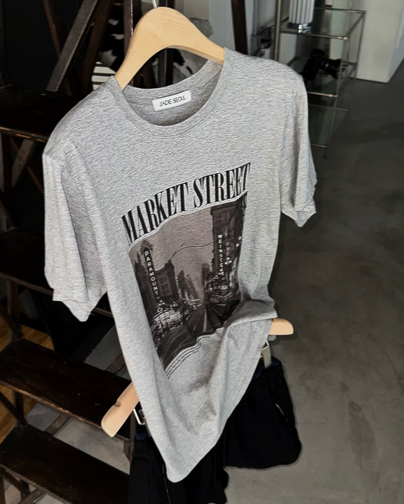 Jade Market - Korean Women Fashion - #momslook - Market Graphic Tee - 3