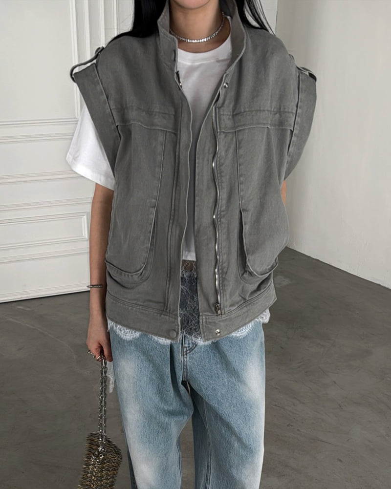 Jade Market - Korean Women Fashion - #momslook - Mood Buckle Vest - 10